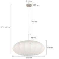 Steinhauer HanglampSparkled Light metaal met witte kap - 3808ST - thumbnail