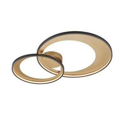 Trio Mat zwarte plafondlampGranada 85cm zwart met goud - 673890232