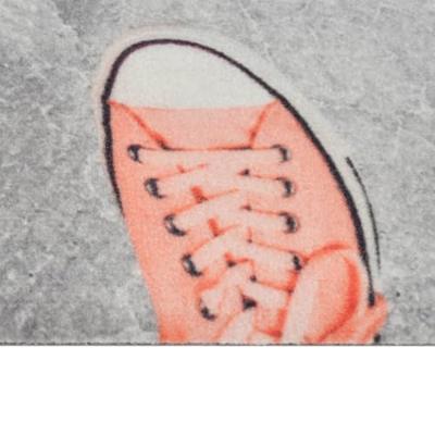 VidaXL Keukenmat wasbaar shoezone-print 60x180 cm fluweel