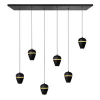 Highlight Hanglamp Kobe -2e kans- 6 lichts L 116 cm zwart - thumbnail