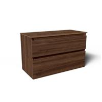 Saniclass Vita Badkamermeubelset - 100x60x46cm - 2 lades - greeploos - topblad - noten SW1413852/SW892754 - thumbnail