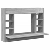 Wandbureau 105x48x75 cm bewerkt hout grijs sonoma eikenkleurig - thumbnail