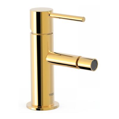 Bidetmengkraan Tres Study Exclusive Hendel Uitloop Recht 8 cm Rond Goud