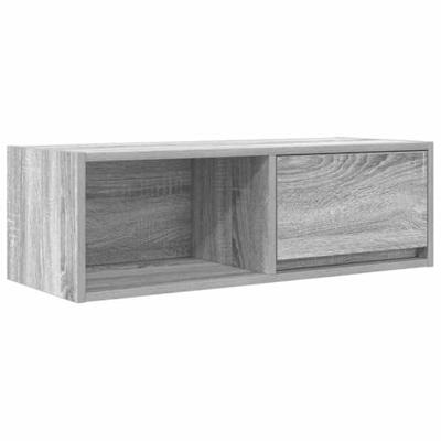 Tv-meubel 80x31x25,5 cm bewerkt hout grijs sonoma eikenkleurig