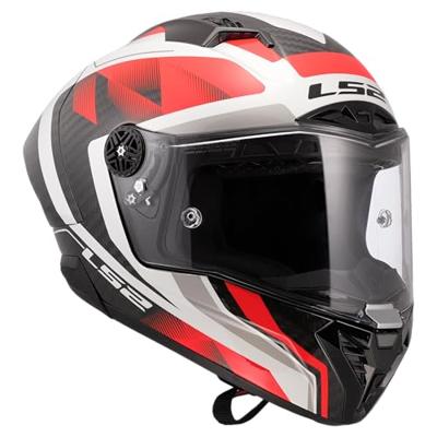 LS2 integraalhelm "ff805 thunder carbon gp diamond helmet ff805 thunder gp diamond white/red gr.