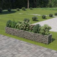 Gabion plantenbak verhoogd 360x50x50 cm gegalvaniseerd staal - thumbnail