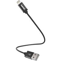 Hama iPhone/iPad datakabel/oplaadkabel [1x USB 2.0 stekker A - 1x Apple Lightning-stekker] 20.00cm Sc zwart - thumbnail