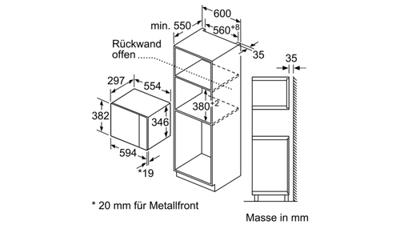 Magnetron met Grill BOSCH BEL523MS0 20 L LED 1270W Zwart Zwart/Zilverkleurig Zilverkleurig 800 W 20 L - thumbnail