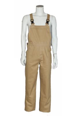 Tuinbroek volwassenen kaki katoen