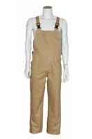 Tuinbroek volwassenen kaki katoen - thumbnail