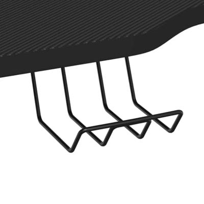 Gamingbureau met K-vormige poten 110x60x75 cm zwart - thumbnail