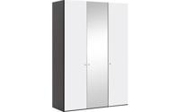 Goossens Kledingkast Easy Storage Ddk, Kledingkast 153 cm breed, 220 cm hoog, 2x draaideur en 1x spiegel draaideur midden - thumbnail