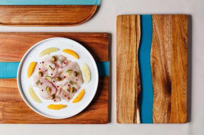 Pepermolen - BISETTI - POSITANO - 13 cm - Acacia / Blauwe hars