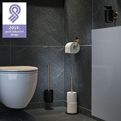 Toiletaccessoiresset Tiger Tune Met Toiletborstel, Toiletrolhouder en Handdoekhaak Geborsteld Messing - Zwart Toiletaccessoiresset Tiger Tune Met Toiletborstel, Toiletrolhouder en Handdoekhaak Geborsteld Messing - Zwart