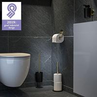 Toiletaccessoiresset Tiger Tune Met Toiletborstel, Toiletrolhouder en Handdoekhaak Geborsteld Messing - Zwart - thumbnail