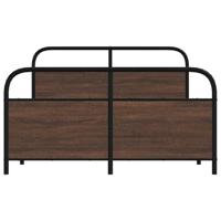 Bedframe zonder matras bewerkt hout bruin eikenkleur 120x190 cm - thumbnail