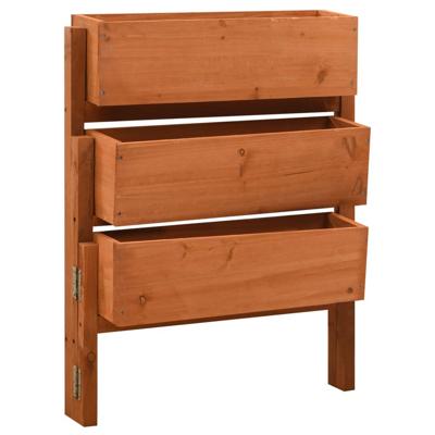 Plantenbak inklapbaar 60x14x75 cm massief vurenhout oranje Plantenbak inklapbaar 60x14x75 cm massief vurenhout oranje