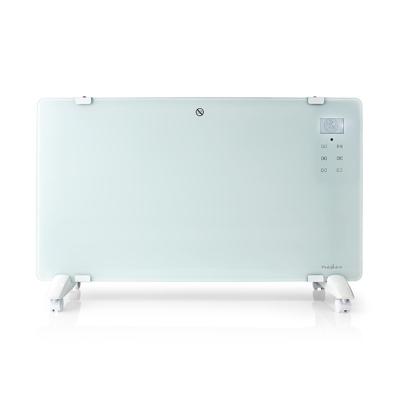 Glazen Paneel Convectorkachel | Thermostaat | LCD-Scherm | 2 Warmtestanden | Staand / Wandmontage | 2000 W | Wit