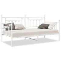 Bedframe voor een daybed met hoofdeinde Wit 90 x 190 cm Staal - thumbnail
