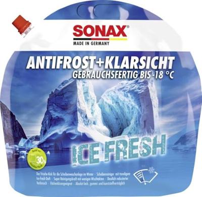 Sonax AntiFrost+KlarSicht Ice-fresh 133495 Ruitensproeiervloeistof antivries 3 l Sonax AntiFrost+KlarSicht Ice-fresh 133495 Ruitensproeiervloeistof antivries 3 l