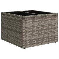 6-delige Loungeset met kussens poly rattan grijs - thumbnail