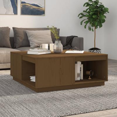 Salontafel 100x101x40,5 cm massief grenenhout honingbruin