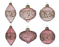 Kerstbal glas rand a6 hangdeco Decoris - Decoris - thumbnail