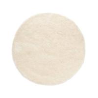 Tapeso Rond hoogpolig vloerkleed velvet - Posh wit - 120 cm rond - thumbnail