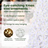 Kunstkerstboom met 300 LED Wit 240 cm PVC en staal - thumbnail