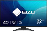 EIZO FlexScan EV3240X-BK Monitor 80 cm (31,5 inch) (USB-C (94W PD), DisplayPort, HDMI, USB-hub, RJ-45 LAN, KVM-schakelaar, 5ms reactietijd, 3840 x 2160 (4K UHD)) zwart - thumbnail