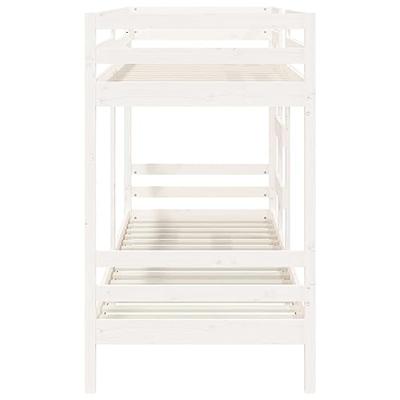 Stapelbed massief grenenhout wit 90x200 cm