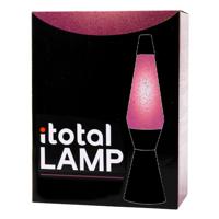Itotal Lavalamp zwart/roze glitter, 40cm - thumbnail