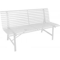 Parkbank 3-persoons tuinbank wit - thumbnail