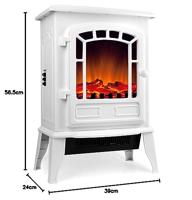Elektrische haard Torino met open haard vlameffect 2000W zwart - thumbnail