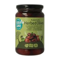 TerraSana Kalamata olijven in kruidenolie bio 345 Gram - thumbnail