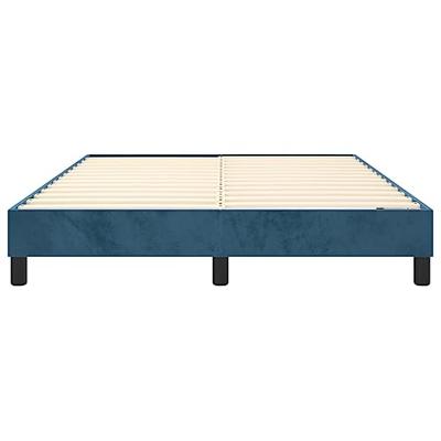 Boxspring bed 140x200 cm fluweel donkerblauw