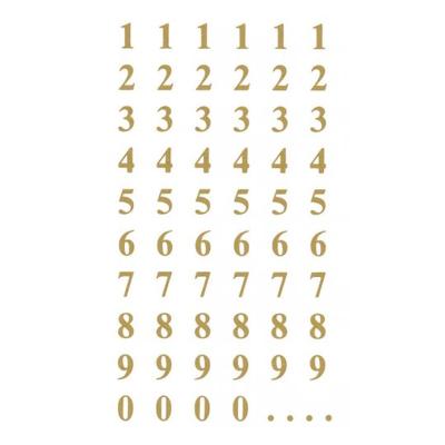 Avery AV-3728 Cijferetiket 2 Vel Goud 10 Setjes met 2 Vel
