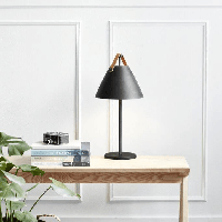 Tafellamp &apos;Strap&apos; zwart E27 fitting modern 55cm DFTP - thumbnail