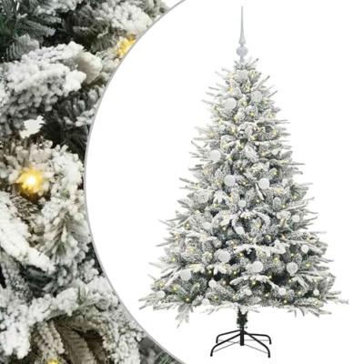 VidaXL Artificial pre-lit kerstboom met ballenset groen 150 cm