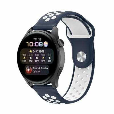 By Qubix - Sport Edition - Donkerblauw + wit - Compatible met Xiaomi Redmi Watch 5 Active/Redmi Watch 5 Lite - Compatible Xiaomi bandje
