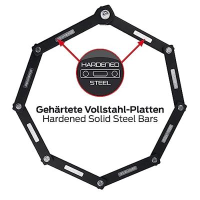 Trelock fs 280 two go 100 - supercompact vouwslot (100 cm) - zwart