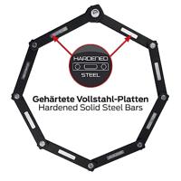 Trelock fs 280 two go 100 - supercompact vouwslot (100 cm) - zwart - thumbnail