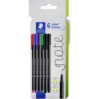 Staedtler triplus 334 C6 Fineliner 6 stuk(s) - thumbnail