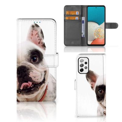 Samsung Galaxy A73 5G | Telefoonhoesje | Met pasjeshouder | Franse Bulldog Samsung Galaxy A73 5G | Telefoonhoesje | Met pasjeshouder | Franse Bulldog