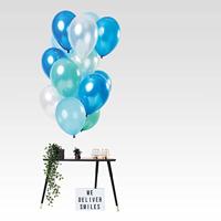 Ballonnen Set Azuur Blauw Metallic Premium 30cm - 15 Stuks - thumbnail