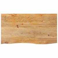 Tafelblad met natuurlijke rand 100x60x2,5 cm massief mangohout - thumbnail