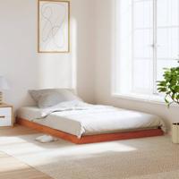 Bedframe massief grenenhout wasbruin 120x190 cm - thumbnail