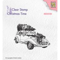 Nellie's Choice • christmas time clear stempels christmas tree transport (7x5cm) - thumbnail