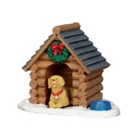 Lemax log cabin dog house kerstdorp accessoire Vail Village 2015 - thumbnail