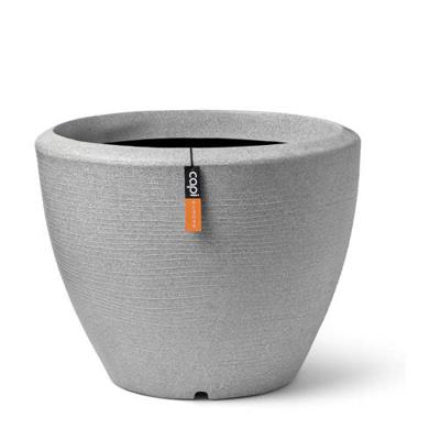 Capi bloempot arc granite taps laag 34x25 cm ivoorkleurig